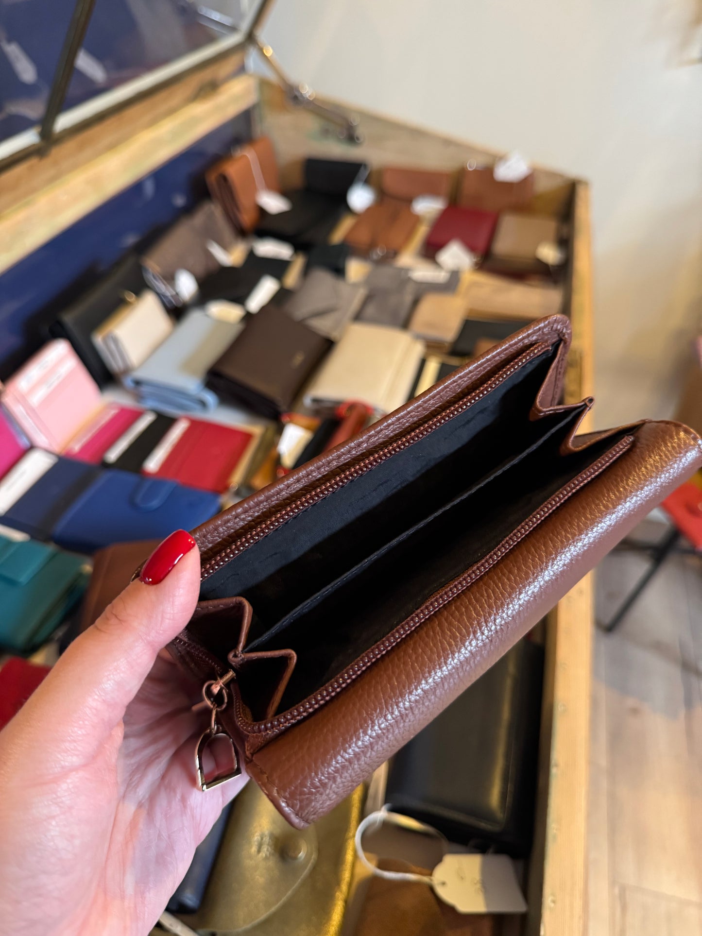 Portefeuille M Tradition cuir coloris châtaigne