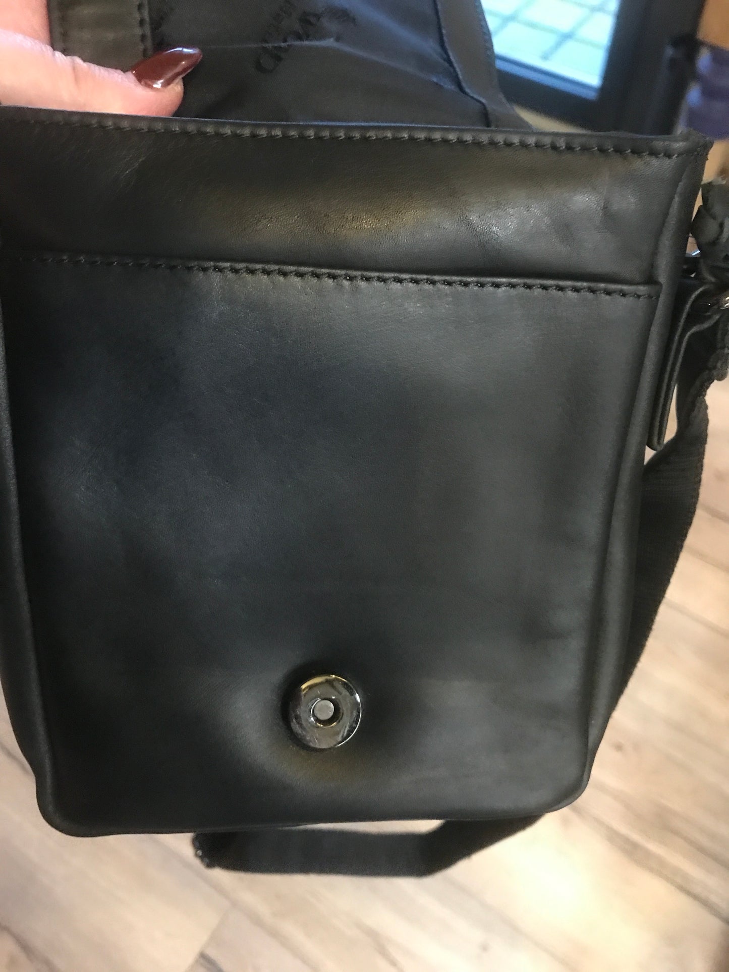 Petit Sac bandoulière en cuir noir - Greenwood