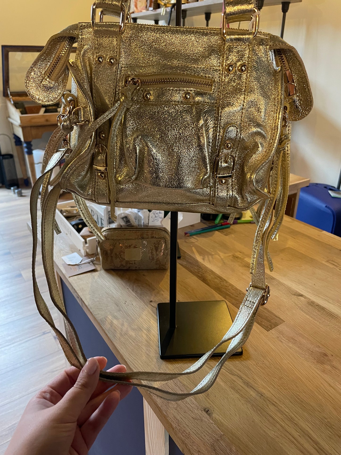 Sac Amandine Or irisé Mini