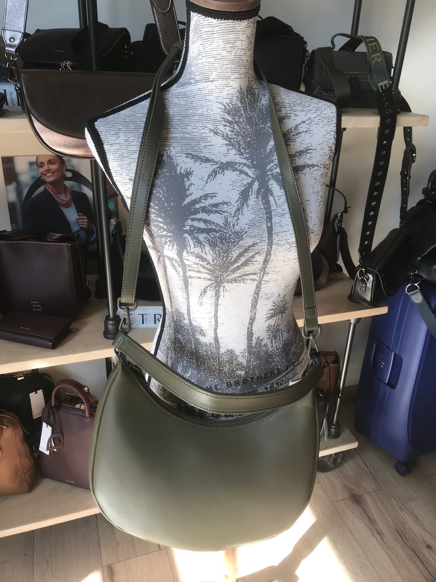 Sac en cuir porté épaule Oxer coloris Argile (Étrier)