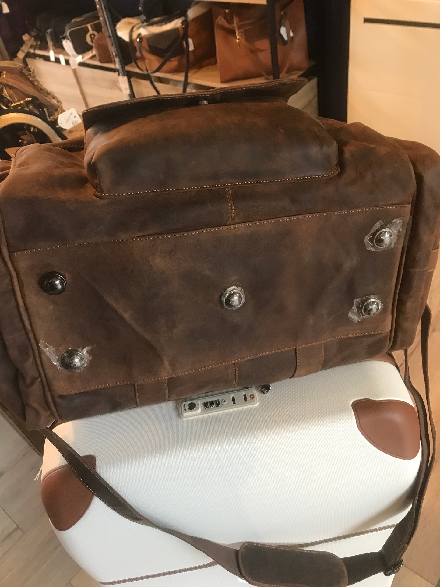 Sac de voyage, week-end, sac de sport en cuir au look vintage - Greenwood