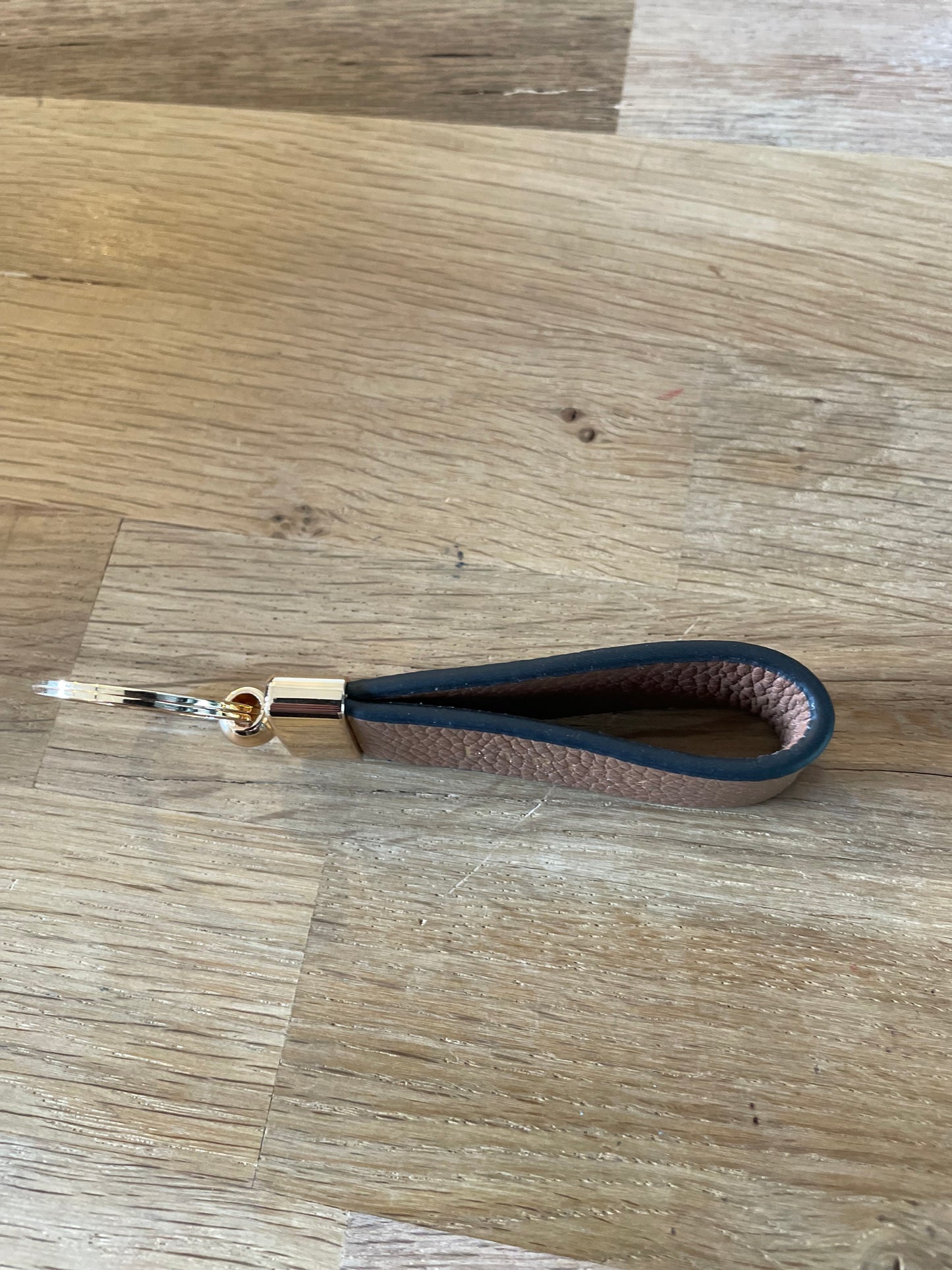 Porte clés en cuir Camel Tradition - Étrier