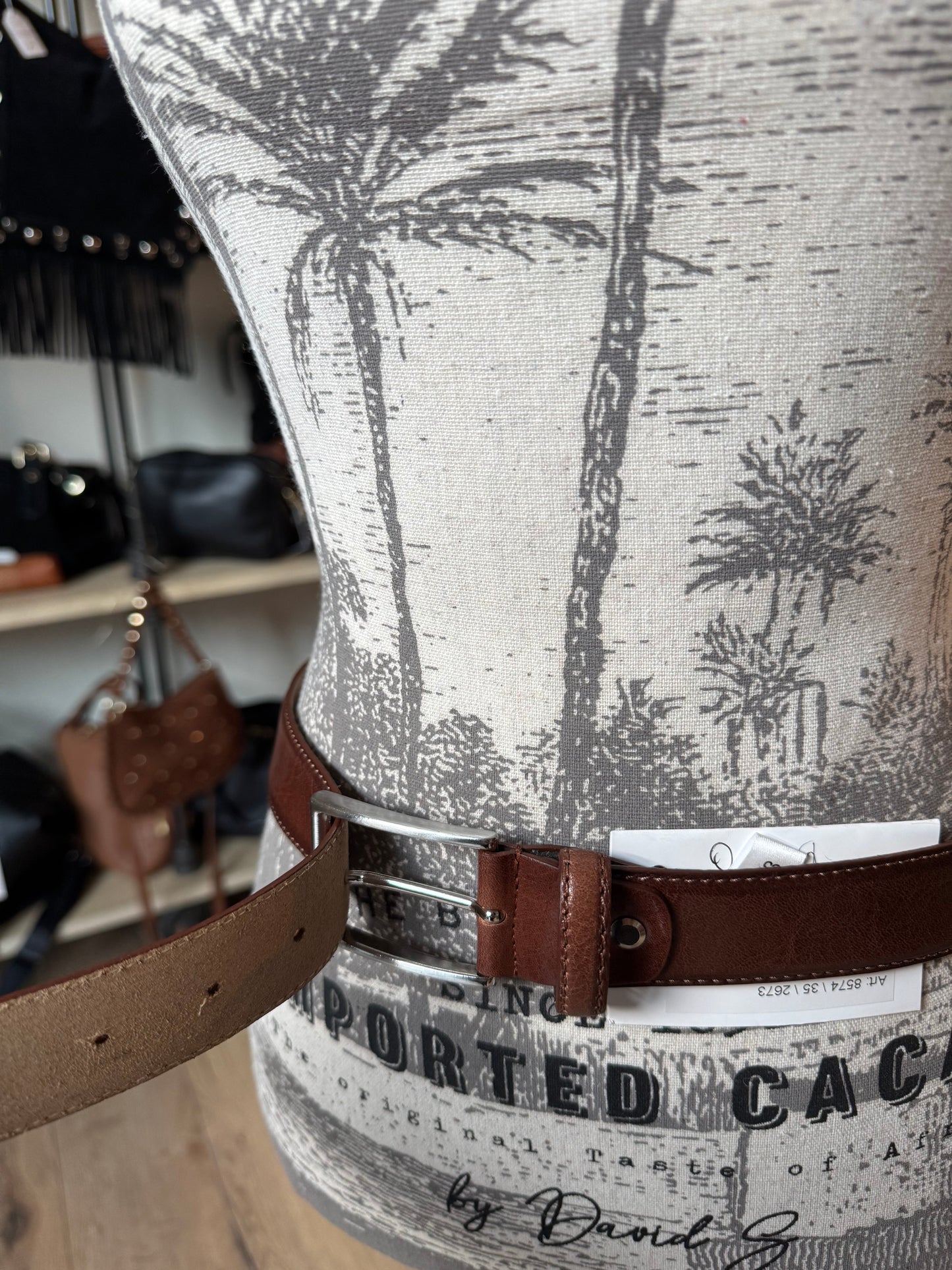 Ceinture Enzo en cuir marron