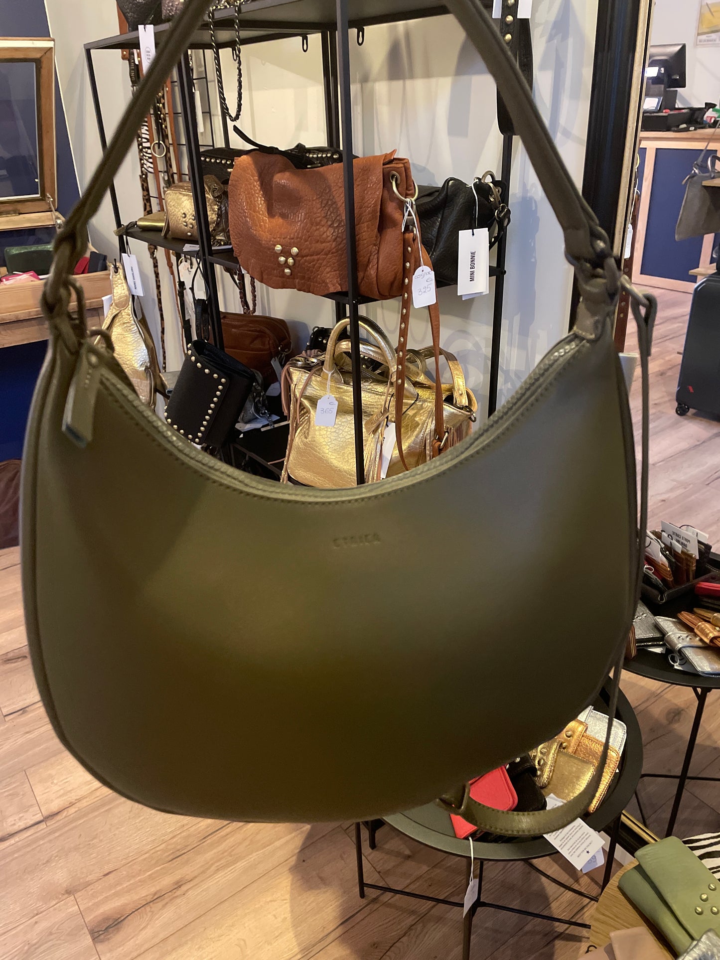 Sac en cuir Oxer coloris Argile (Étrier)