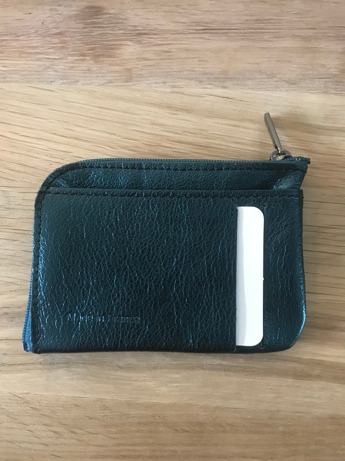 Porte monnaie /Porte cartes en cuir de vachette ÉTRIER de la ligne étincelle