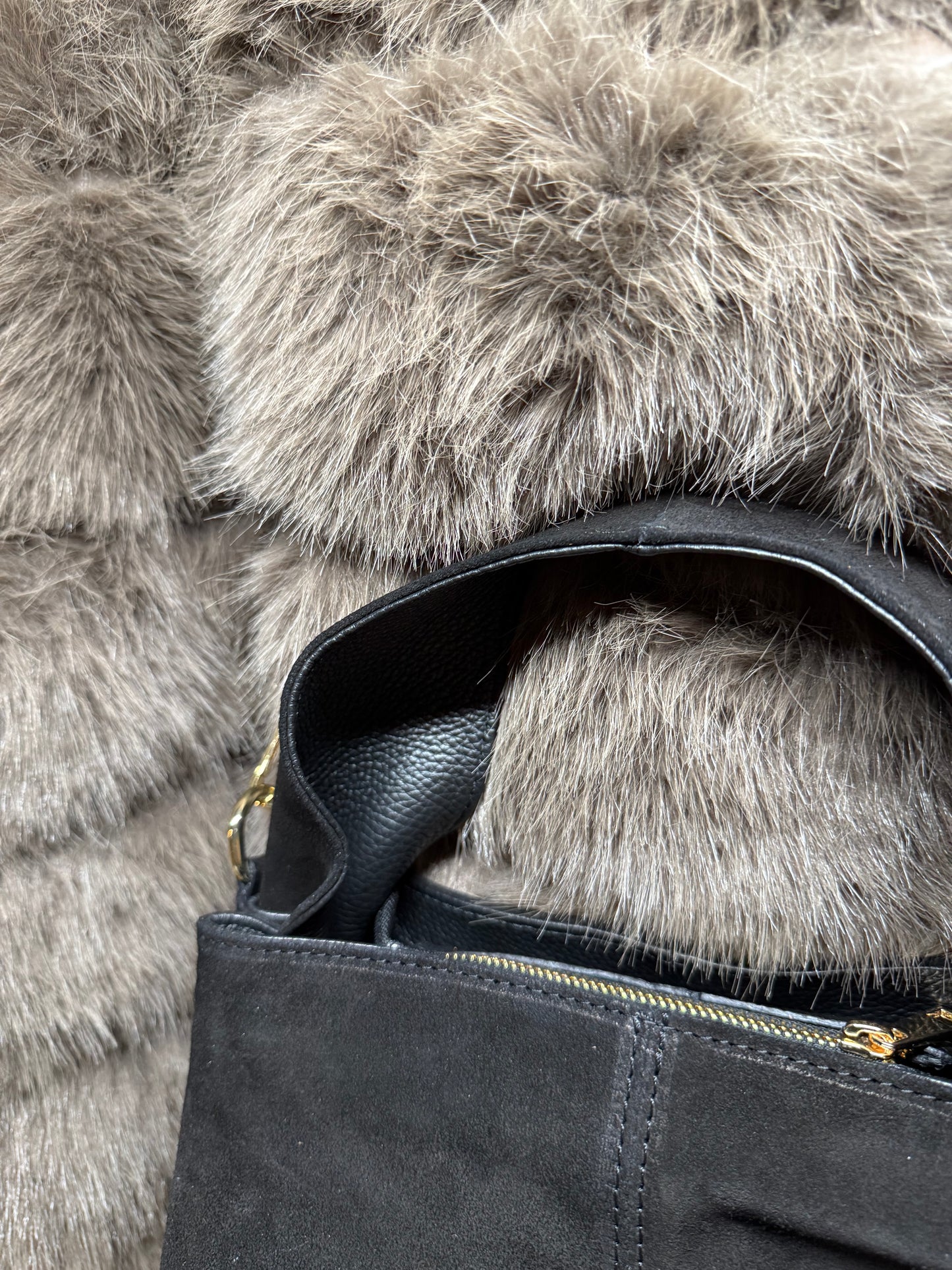 Sac Mini Pauline en daim noir