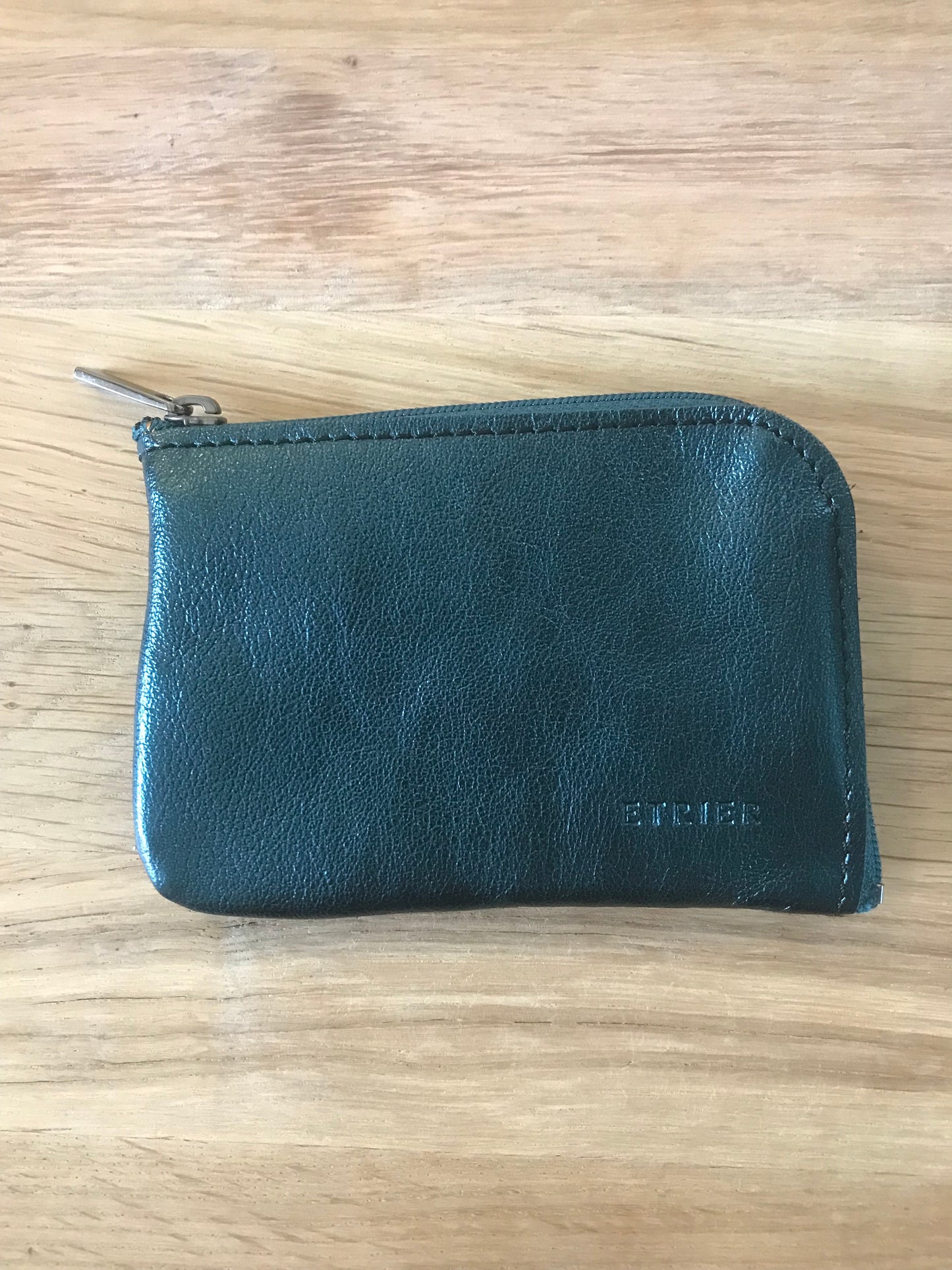 Porte monnaie /Porte cartes en cuir de vachette ÉTRIER de la ligne étincelle