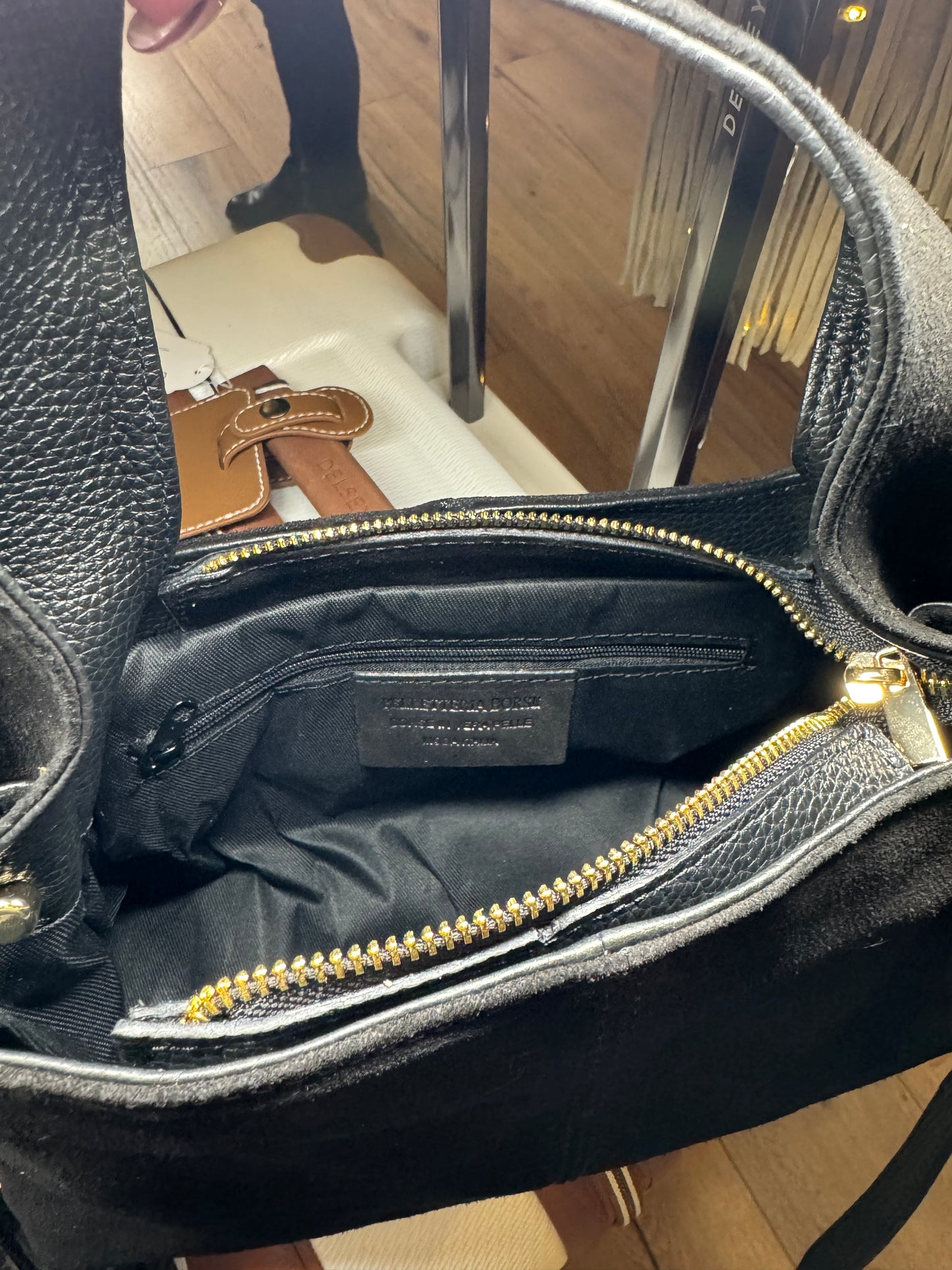 Sac Mini Pauline en daim noir