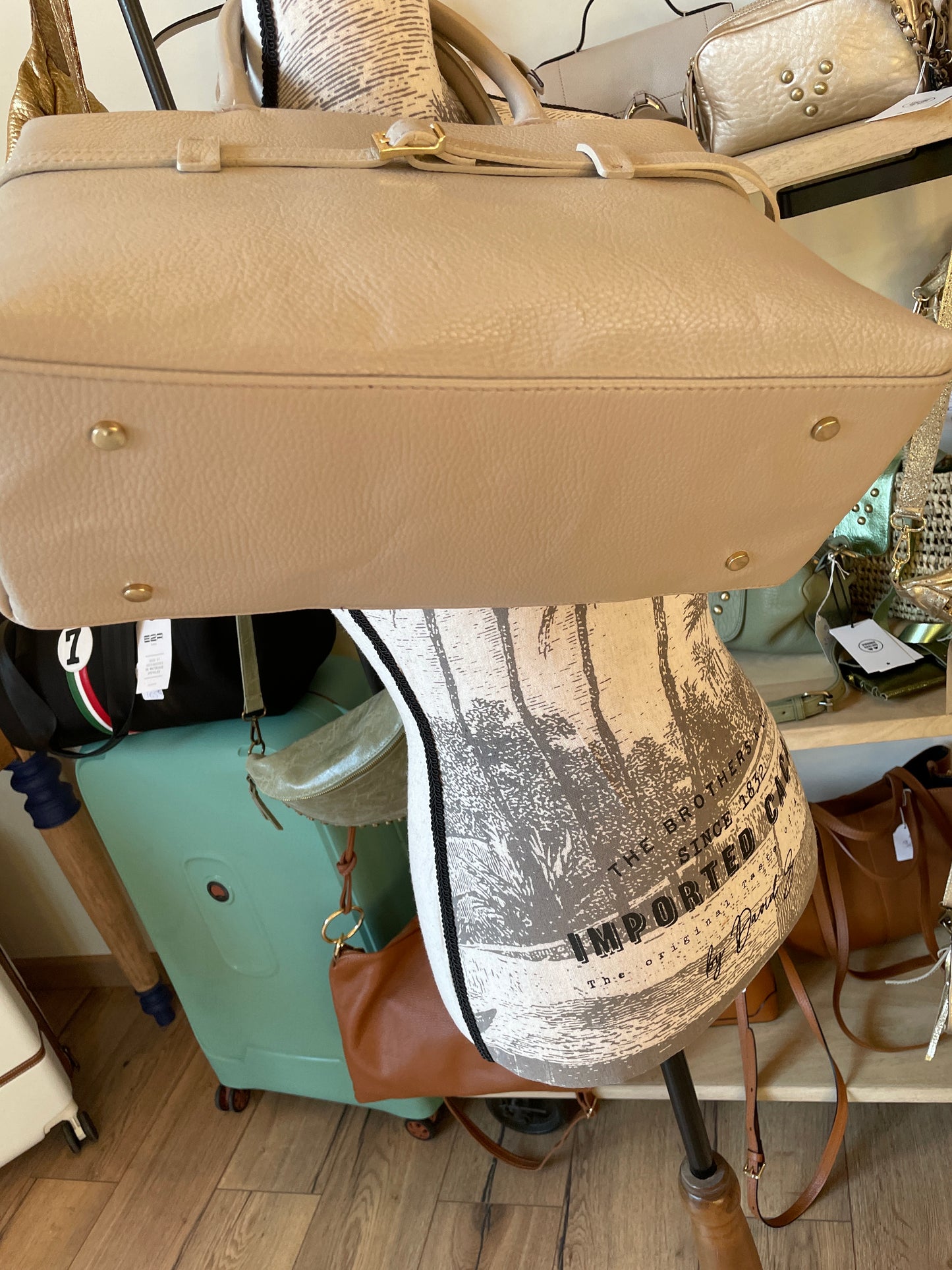Sac Catherine en cuir beige