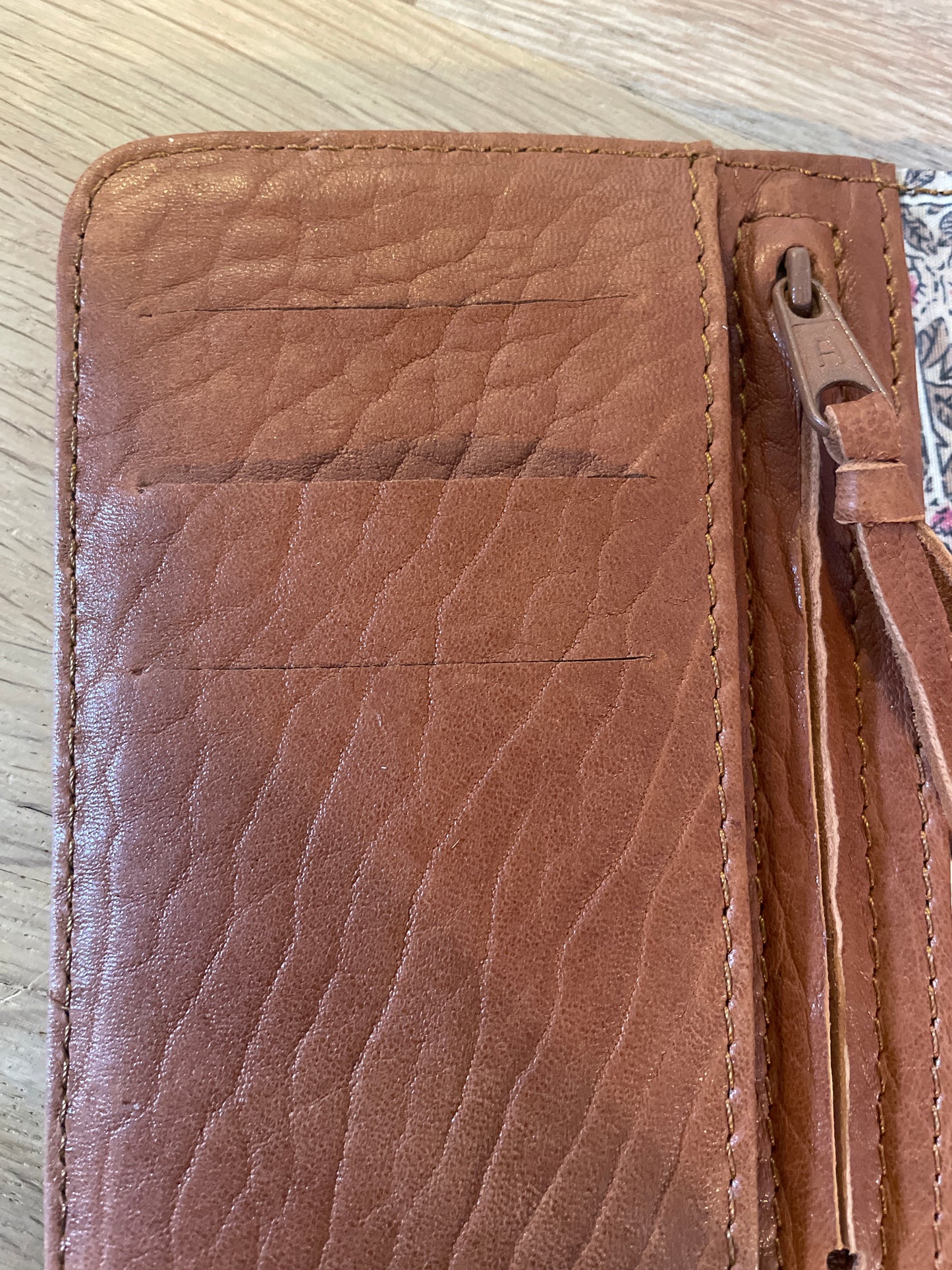 Mini portefeuille rock cognac -VIRGINIE DARLING