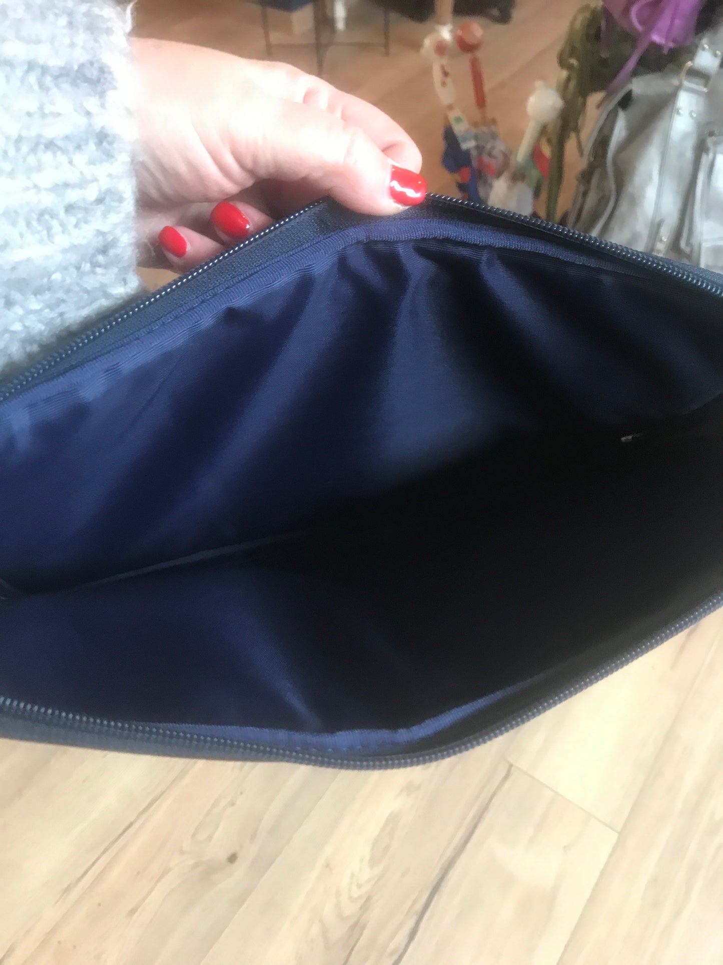 Pochette/housse ordi 13’´ en cuir bleu foncé ligne Milano Gentlemen - Lancaster