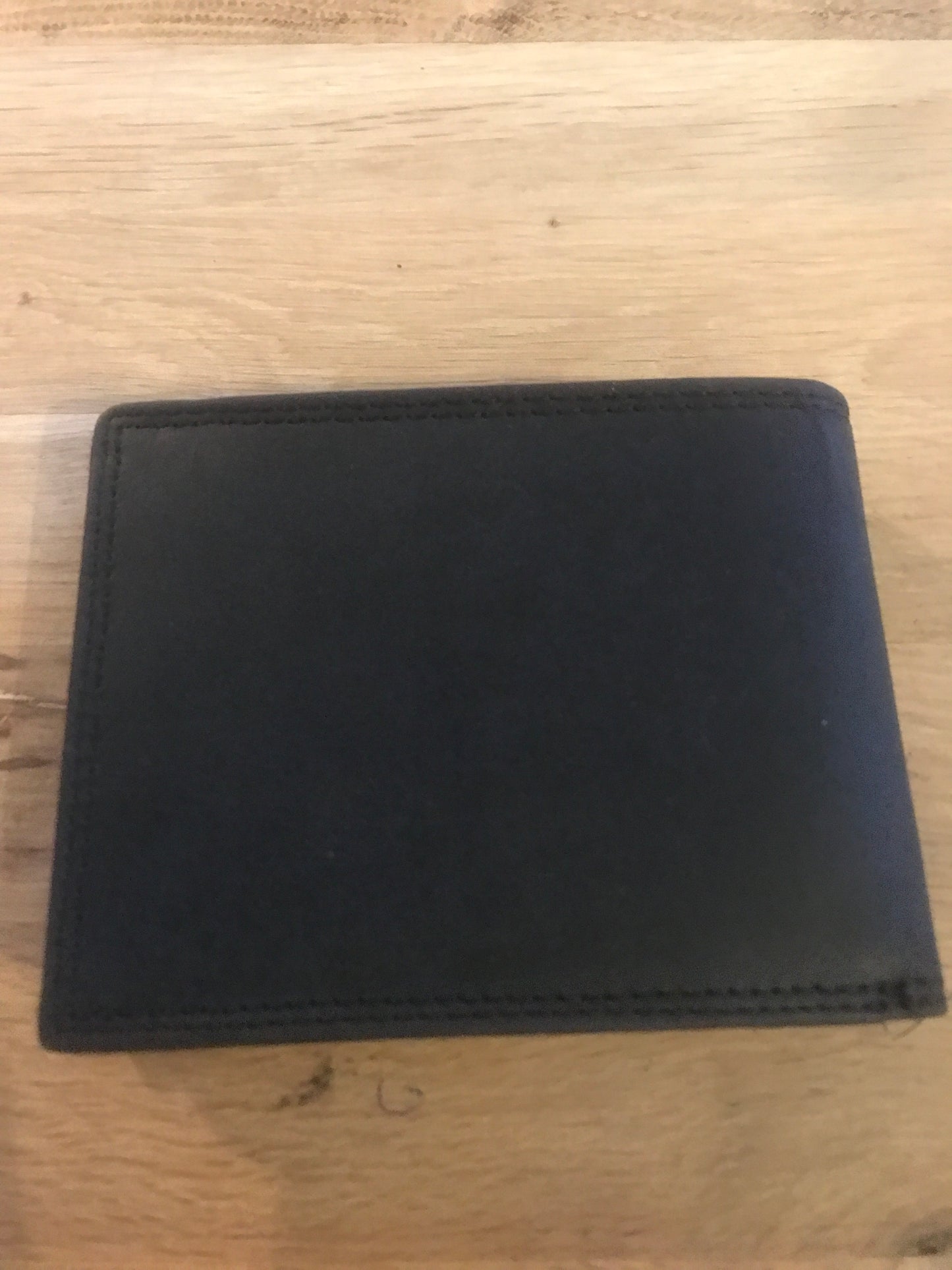 Portefeuille/porte-monnaie/porte-cartes en cuir noir Greenwood