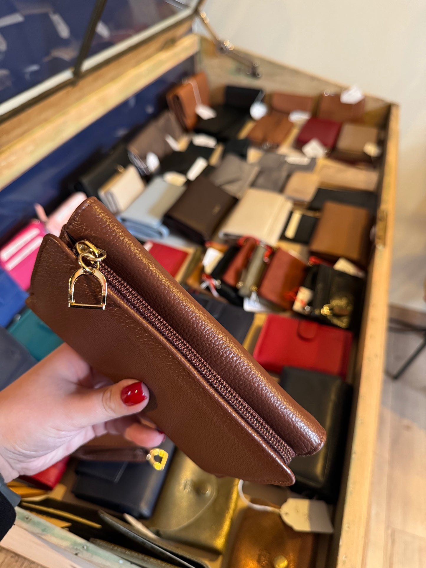 Portefeuille M Tradition cuir coloris châtaigne