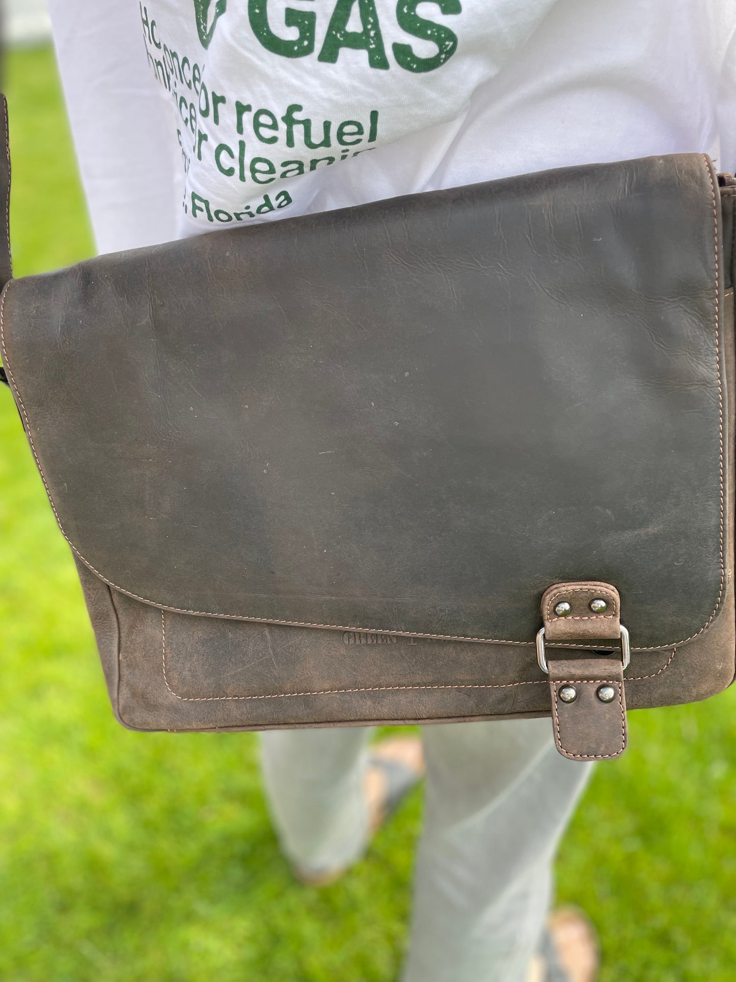 Sac à bandoulière Martin en cuir vintage brun