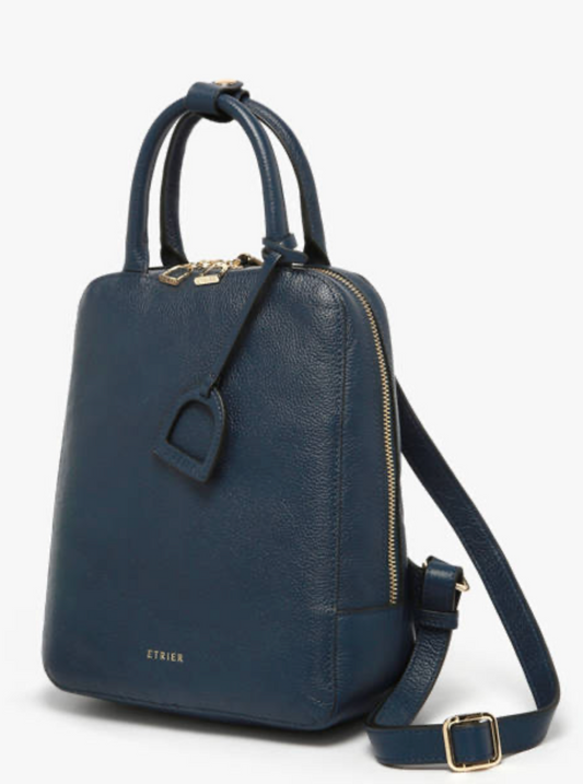 Sac à dos Tradition cuir marine (Étrier)