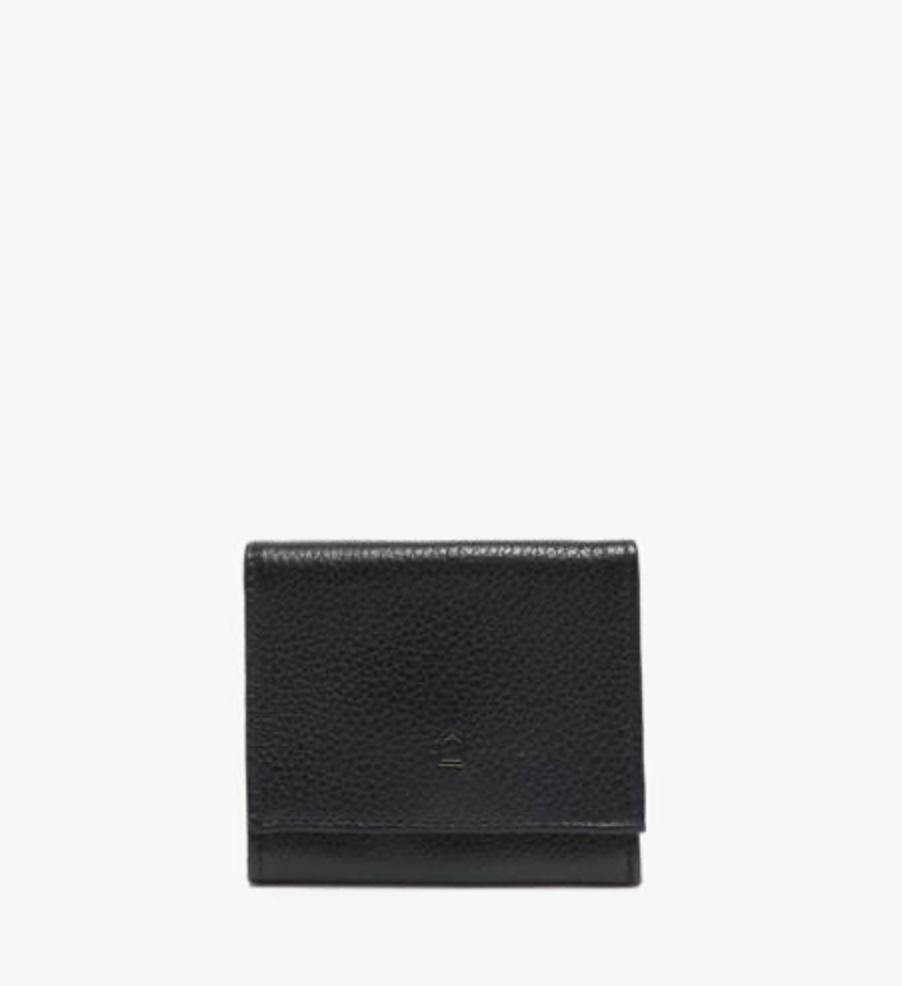 Porte-monnaie Madras cuir marine