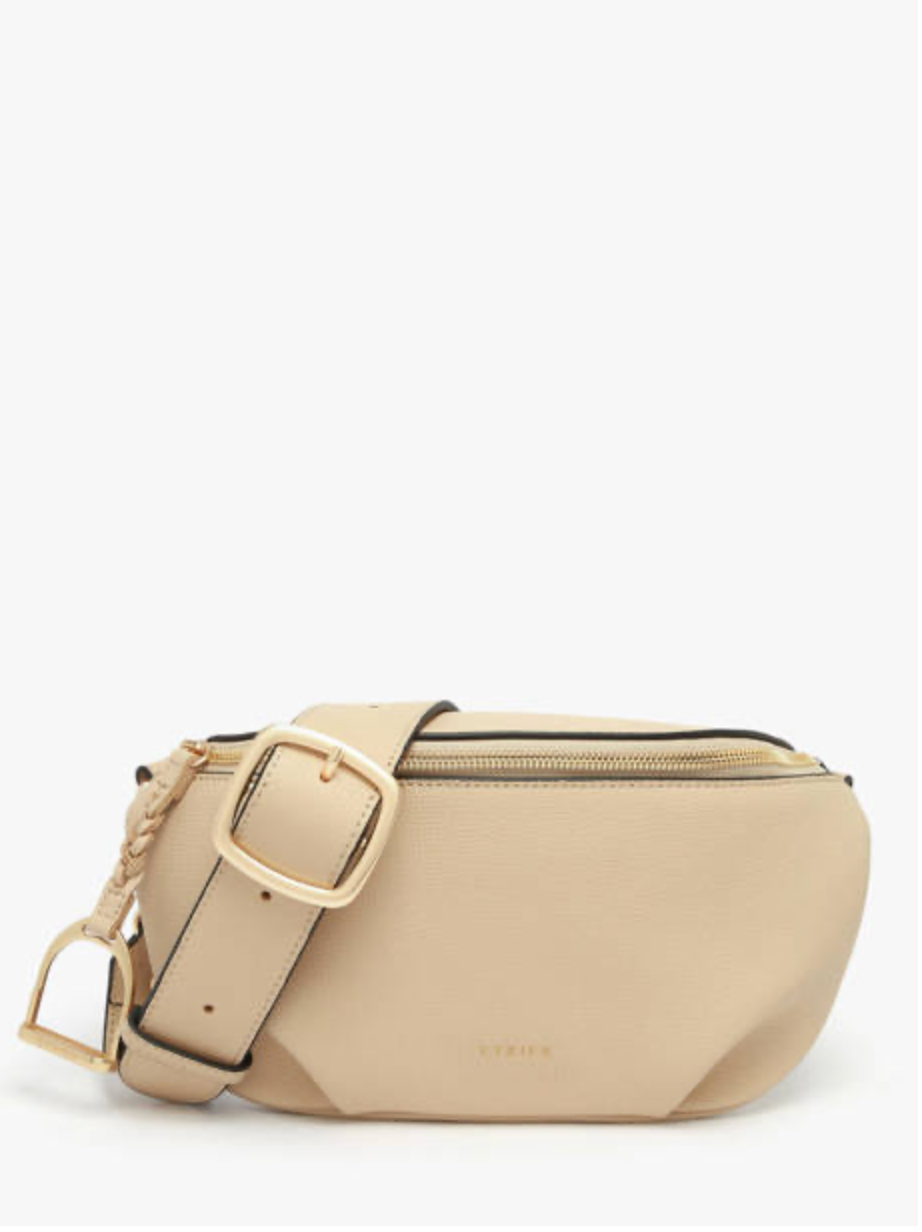 Sac banane Torsade cuir Sable