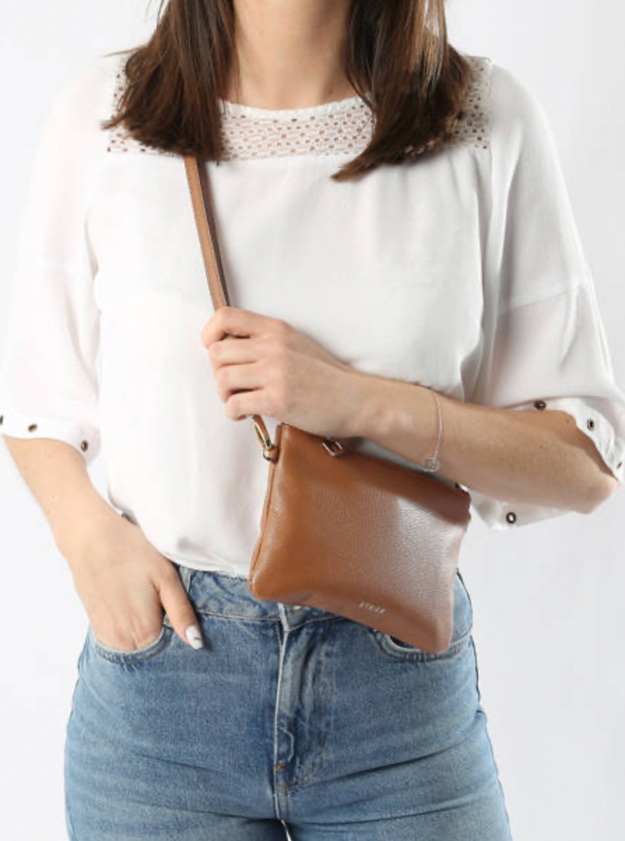 Sac bandoulière Tradition cuir camel