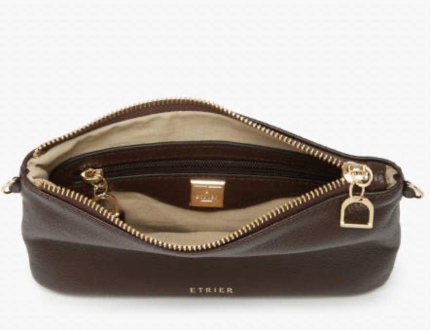 Sac bandoulière Tradition cuir chocolat