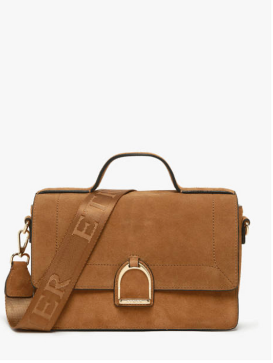 Sac bandoulière M Altesse Suédé Camel - Étrier