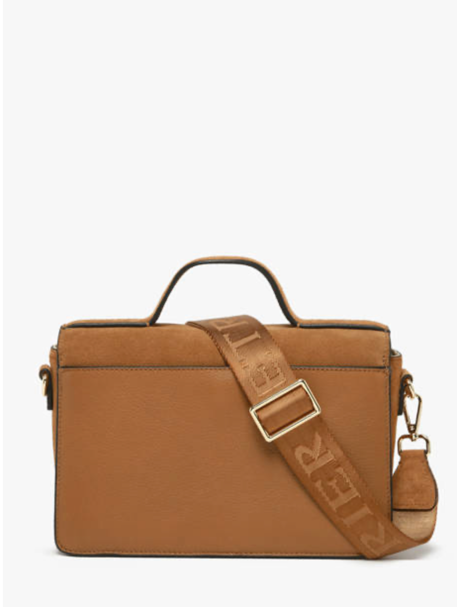 Sac bandoulière M Altesse Suédé Camel - Étrier