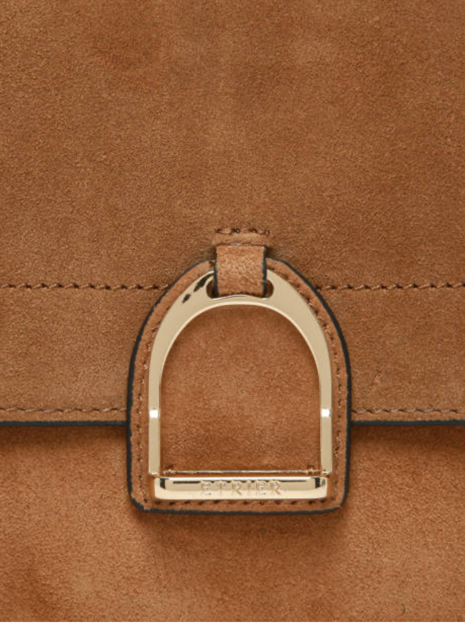 Sac bandoulière M Altesse Suédé Camel - Étrier