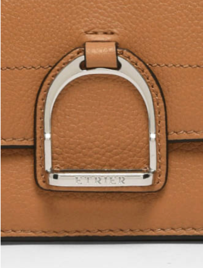 Sac bandoulière Altesse M en cuir grainé Ambre - Étrier