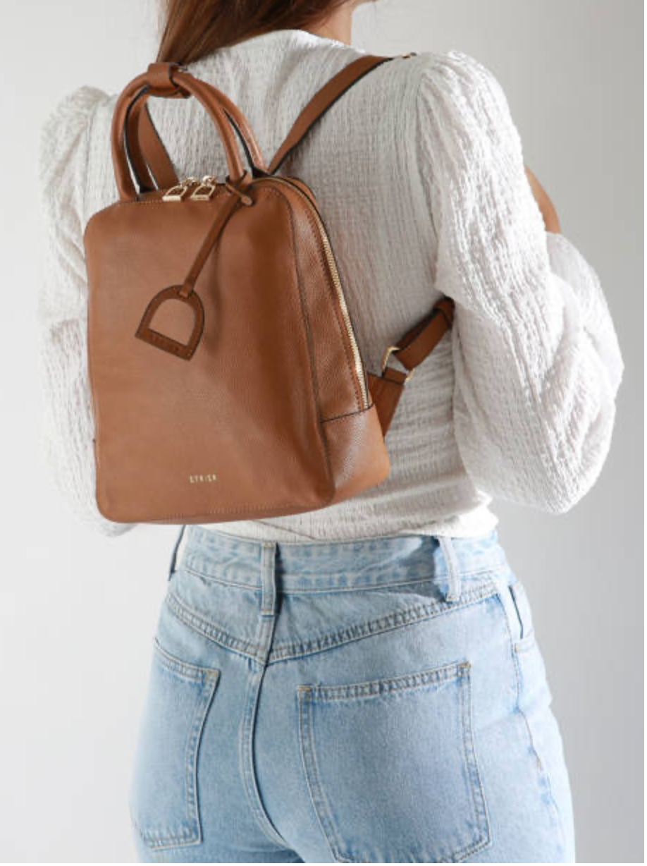 Sac à dos Tradition cuir camel (Étrier)