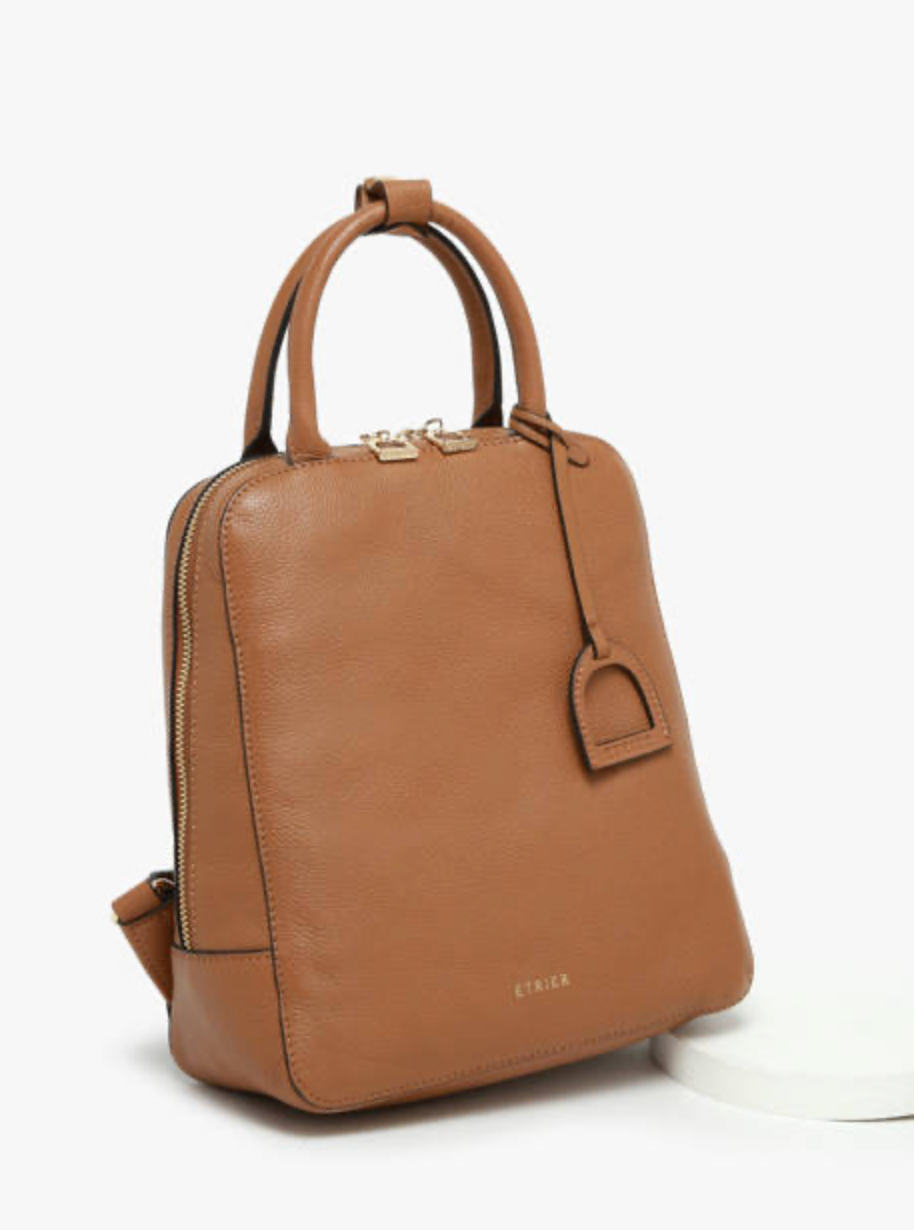 Sac à dos Tradition cuir camel (Étrier)