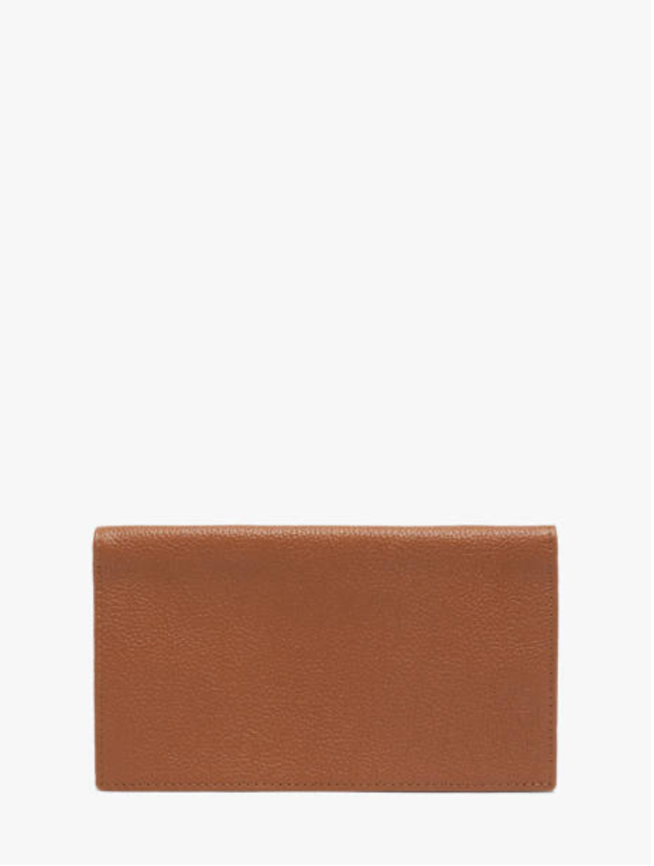 Porte-chéquier Madras cuir camel
