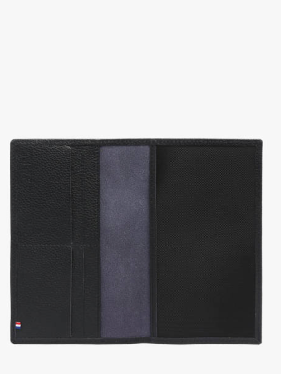 Porte-chéquier Madras cuir marine