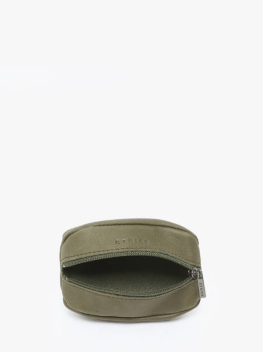 Porte-monnaie Oil cuir kaki