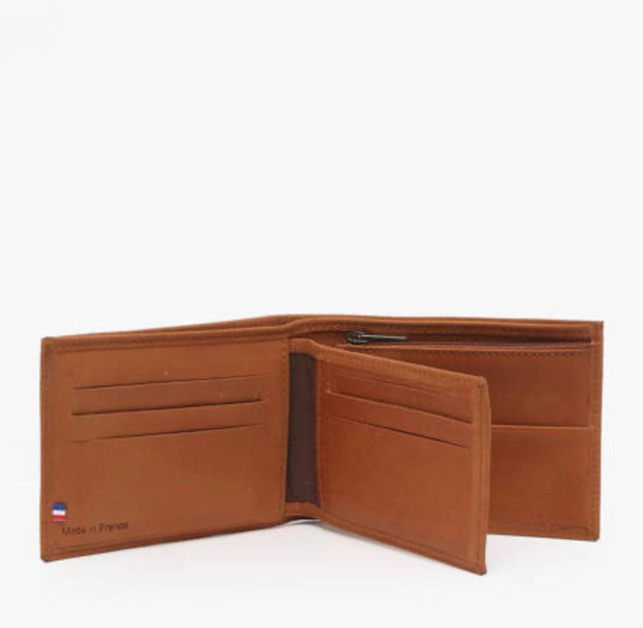 Portefeuille Oil cuir camel
