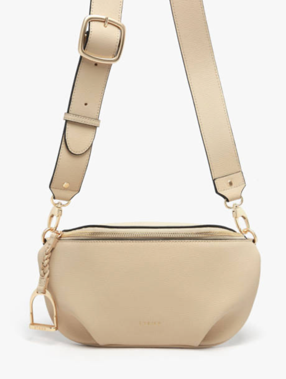 Sac banane Torsade cuir Sable