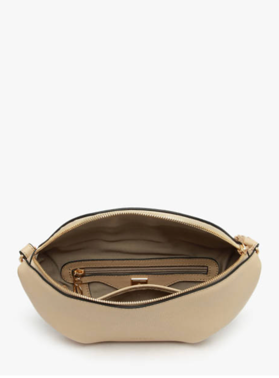 Sac banane Torsade cuir Sable