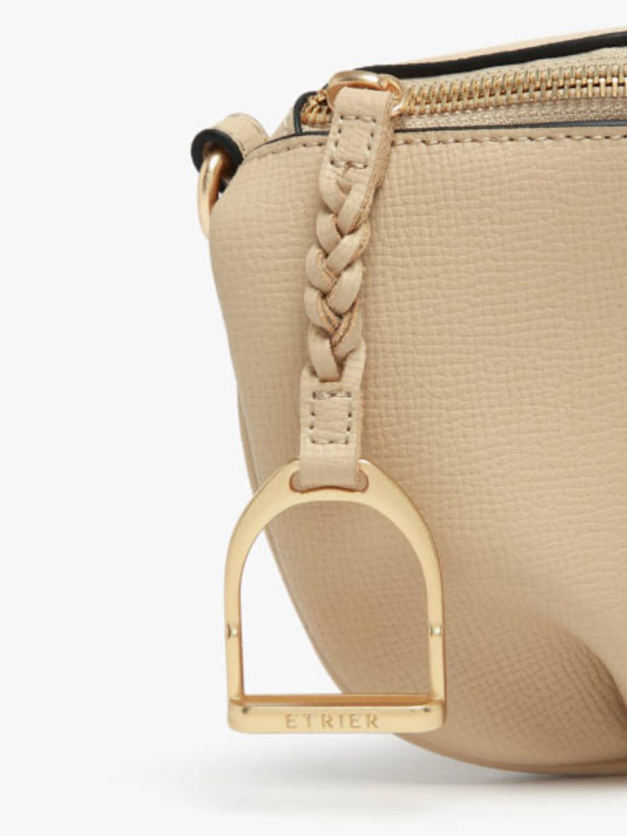 Sac banane Torsade cuir Sable