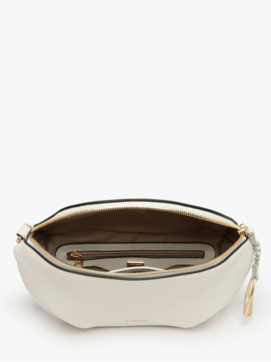 Sac banane Torsade cuir coloris blanc