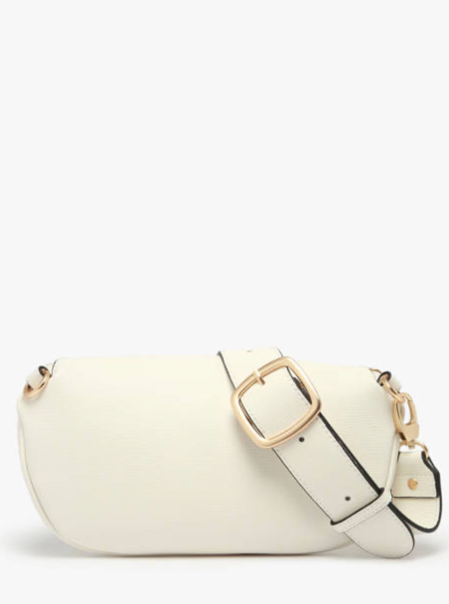 Sac banane Torsade cuir coloris blanc