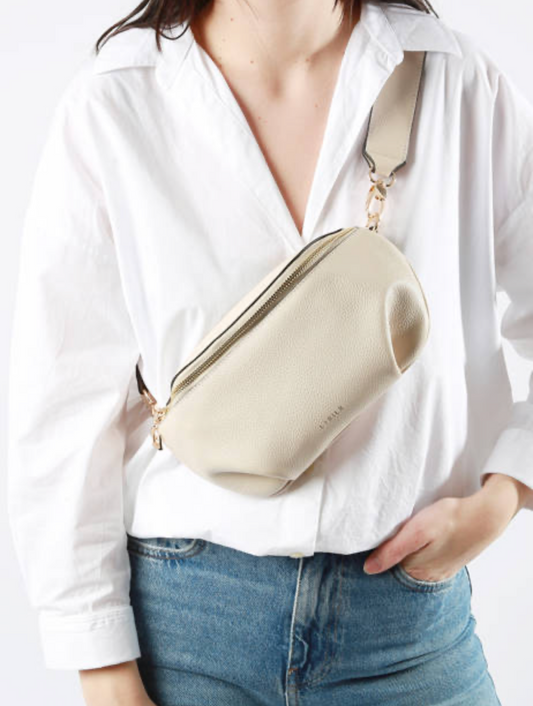Sac banane M Tradition cuir coloris craie