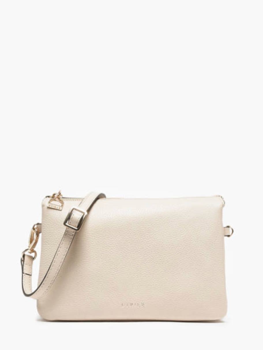 Sac bandoulière Tradition cuir coloris craie