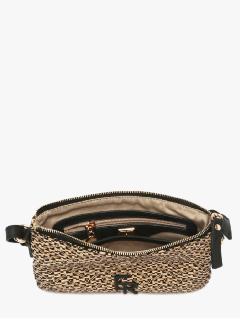 Sac bandoulière pochette Camargue cuir coloris noir
