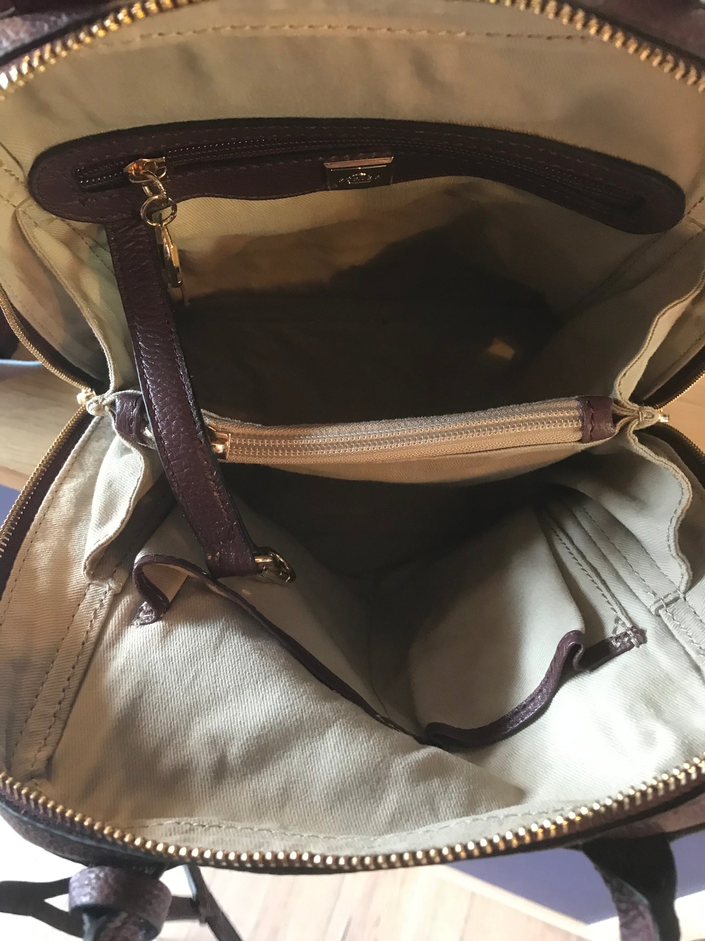 Sac à dos Tradition cuir Prune (Étrier)