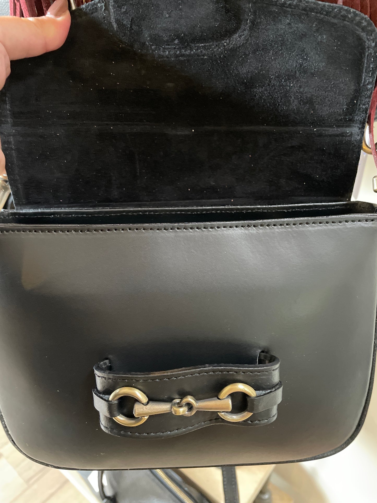 Sac Aurore en cuir noir