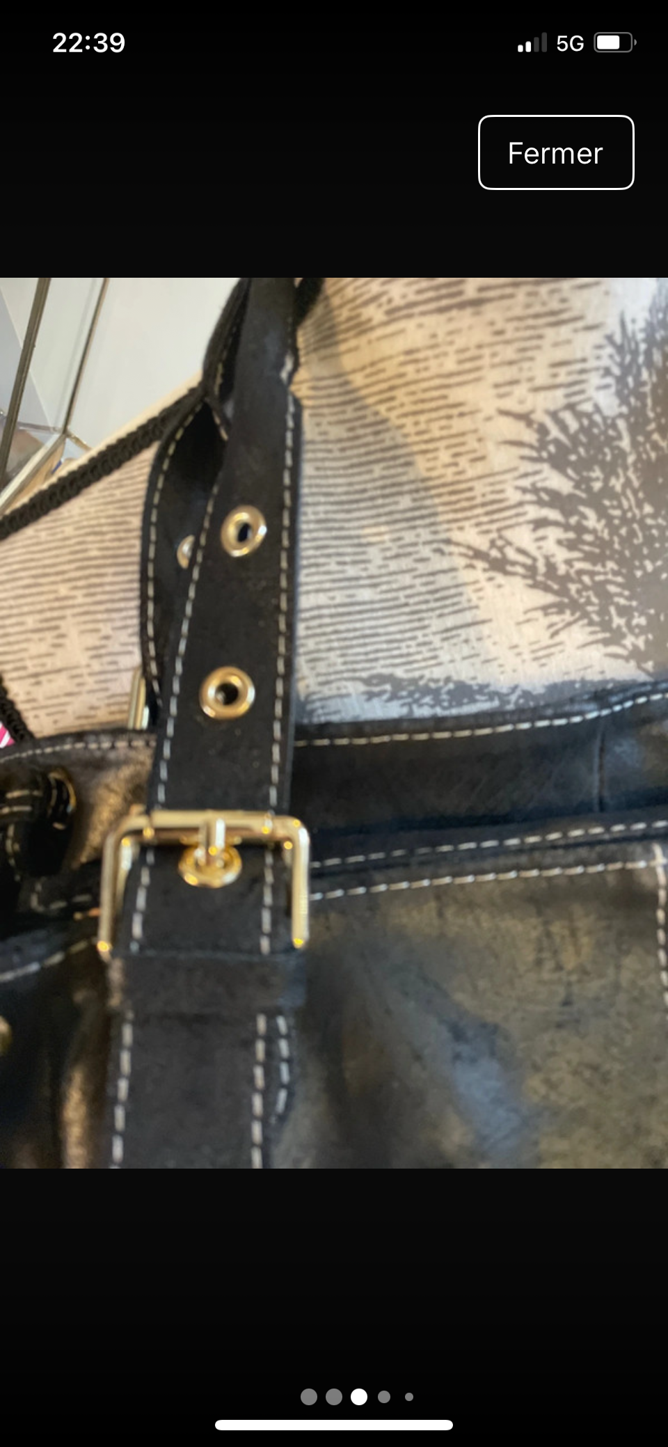 Sac Carla en cuir coloris noir