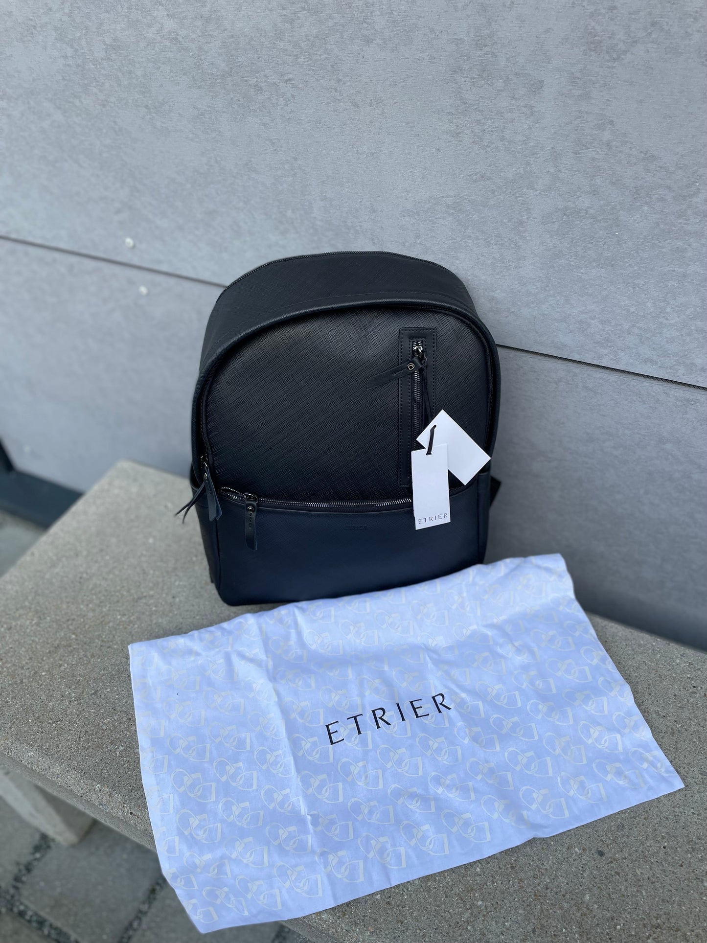 Sac à dos business en cuir Ligne Flèche 2 compartiments + PC 15’´- ETRIER