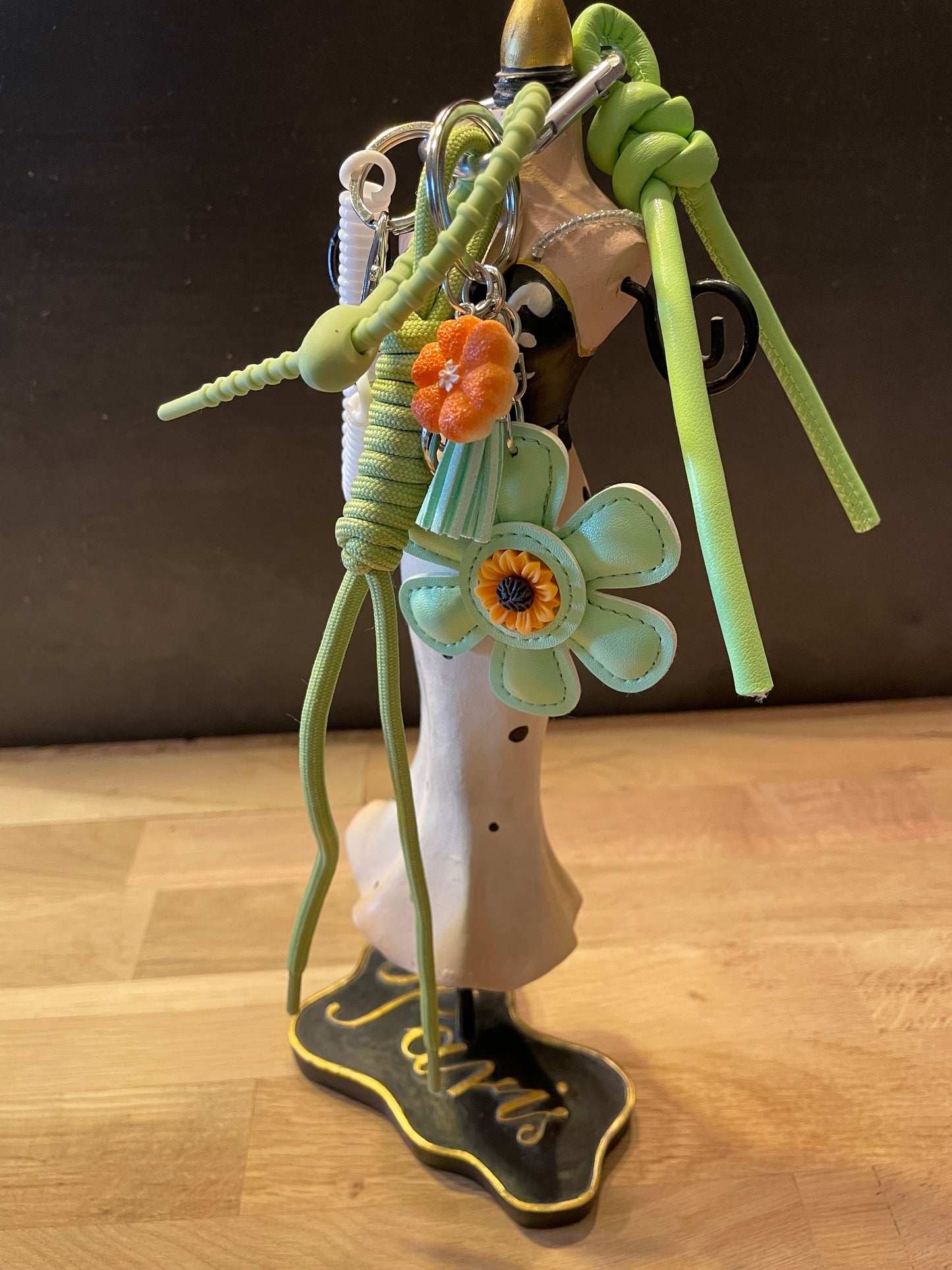 Bijou de sac Fleur verte