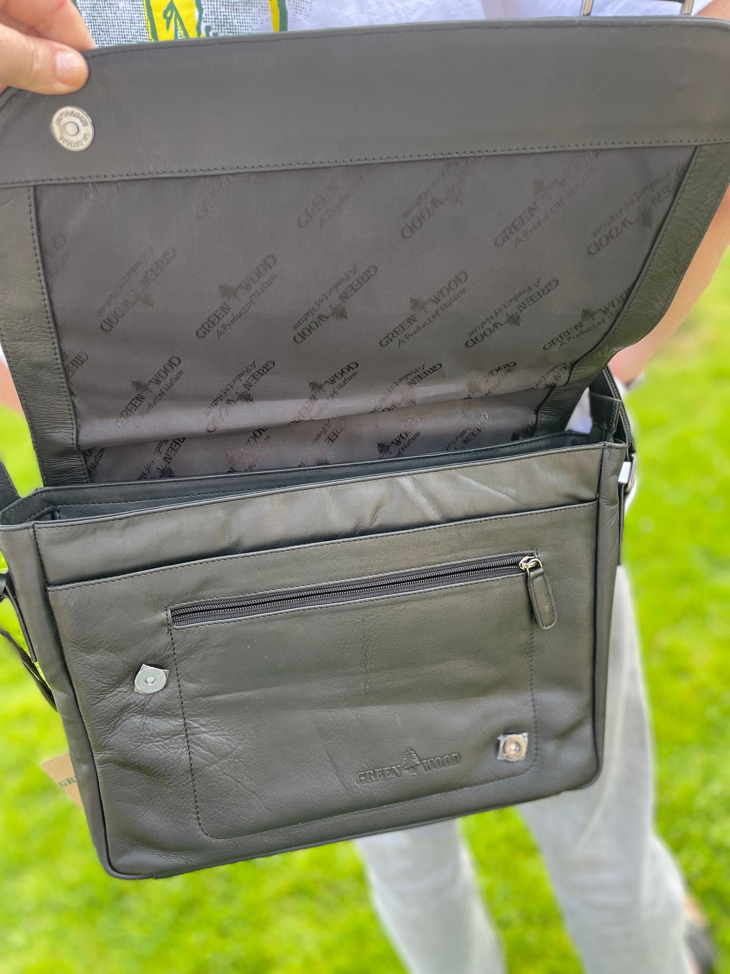 Sac à bandoulière Martin en cuir noir - Greenwood