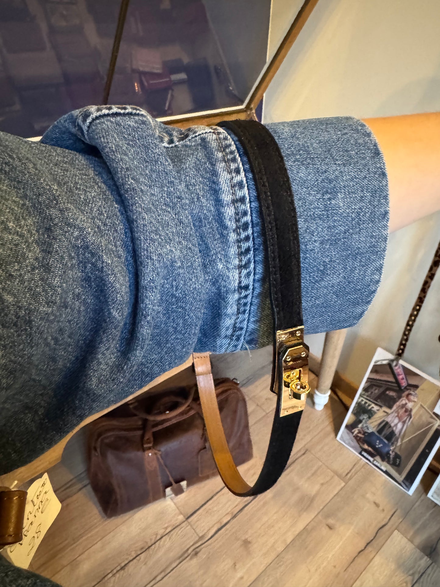Ceinture Hanna en cuir suédé coloris noir