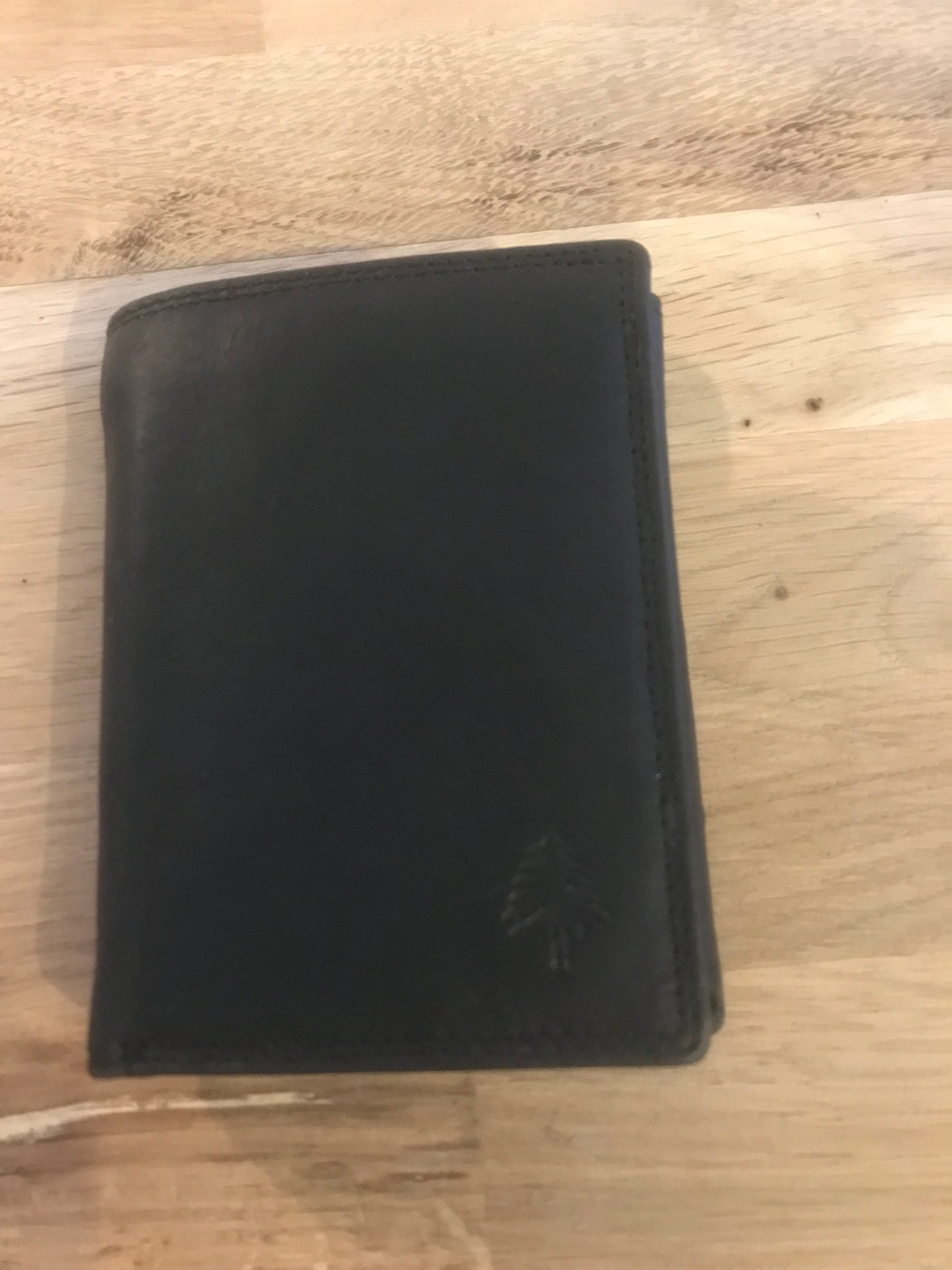Portefeuille/porte-cartes/porte-monnaie en cuir noir Greenwood