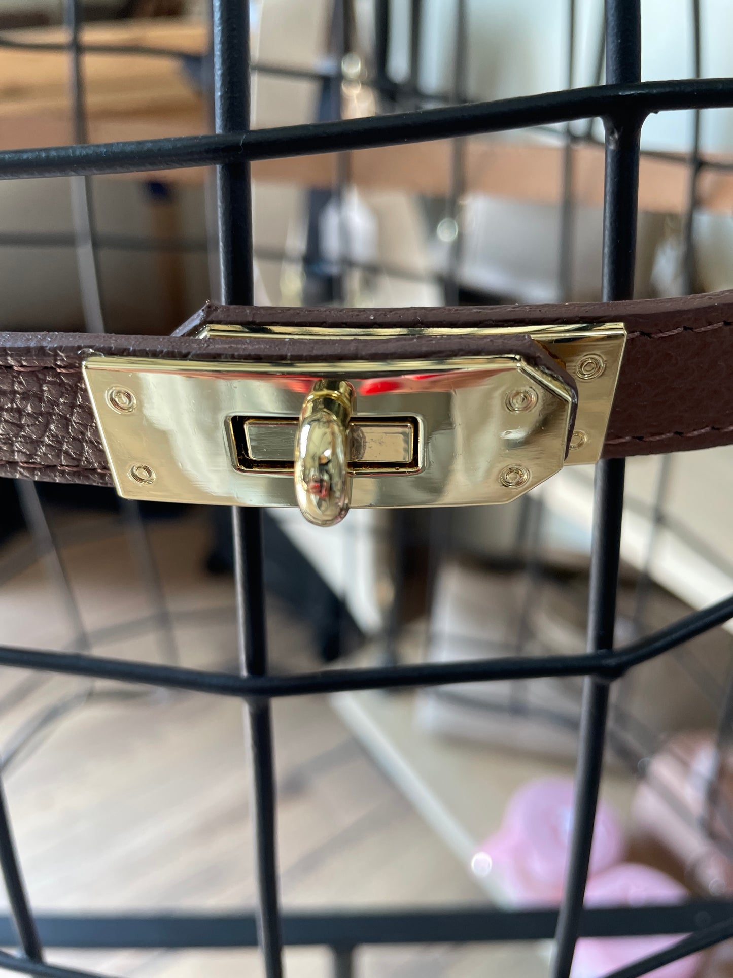 Ceinture Hanna en cuir coloris marron